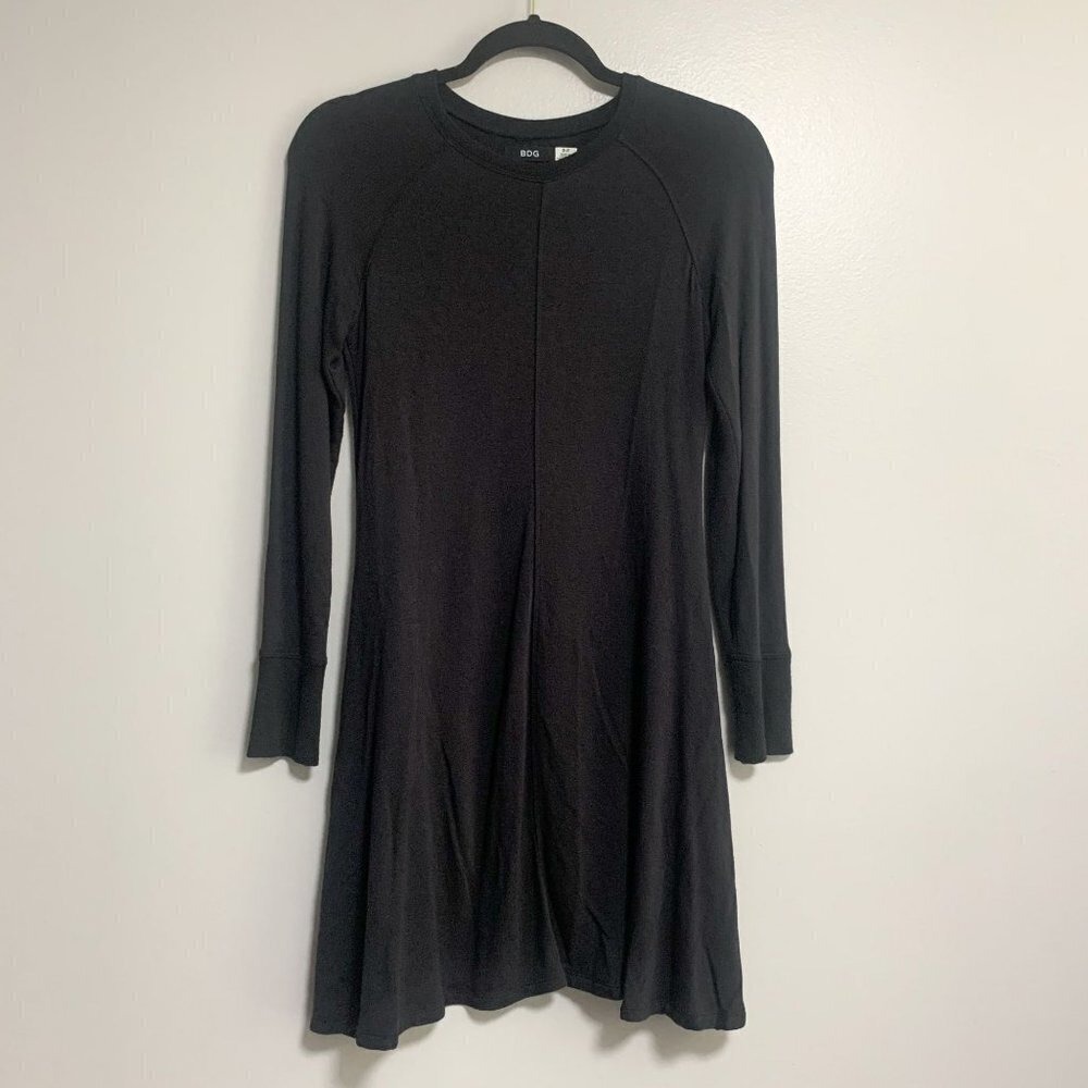 BDG Outfield Black Long Sleeve Fit Flare Mini Dress Size S - Picture 5 of 13
